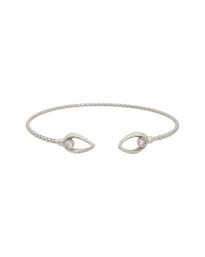 Meshmerise 18k Plated 0.06 Ct. Tw. Diamond Bangle Bracelet In Gold
