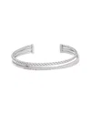 Meshmerise 18k Plated 0.15 Ct. Tw. Diamond Diamond Mesh Bangle In Pattern