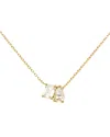 Meshmerise 18k Plated Silver 3.00 Ct. Tw. White Topaz Necklace In Gold