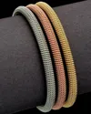 Meshmerise 18k-plated Stainless Steel 3pc Cuffs