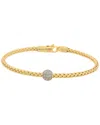 Meshmerise 18k Rose Gold Vermeil Diamond Mesh Bangle
