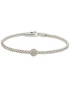 Meshmerise 18k Rose Gold Vermeil 0.05 Ct. Tw. Diamond Mesh Bangle
