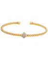 Meshmerise 18k Rose Gold Vermeil Diamond Mesh Bangle