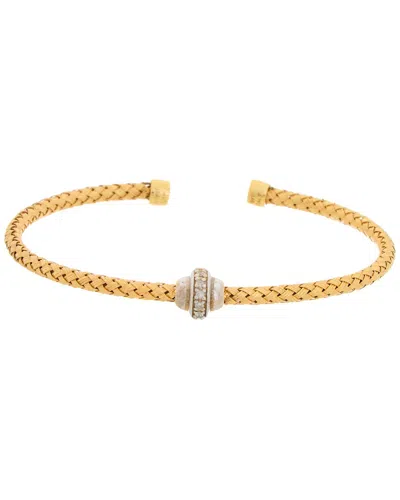 Meshmerise 18k Rose Gold Vermeil Diamond Mesh Bangle