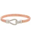 Meshmerise 18k Rose Gold Vermeil 0.1 Ct. Tw. Diamond Mesh Bangle