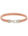 Meshmerise 18k Rose Gold Vermeil Diamond Mesh Bangle