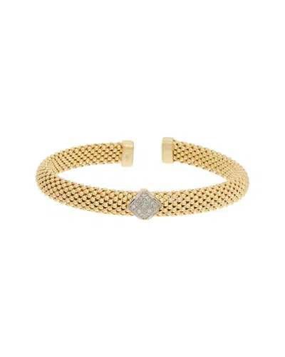 MESHMERISE MESHMERISE 18K ROSE GOLD VERMEIL 0.12 CT. TW. DIAMOND BANGLE BRACELET