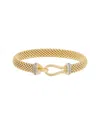 Meshmerise 18k Rose Gold Vermeil 0.12 Ct. Tw. Diamond Bangle Bracelet
