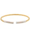 Meshmerise 18k Rose Gold Vermeil 0.12 Ct. Tw. Diamond Mesh Bangle