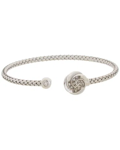 Meshmerise 18k Rose Gold Vermeil 0.12 Ct. Tw. Diamond Mesh Bangle