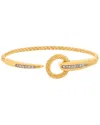 Meshmerise 18k Rose Gold Vermeil 0.12 Ct. Tw. Diamond Mesh Bangle