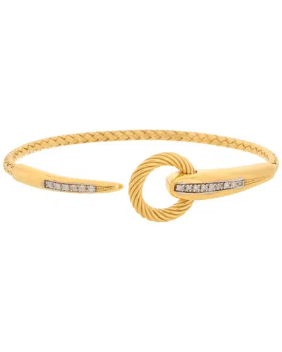 Meshmerise 18k Rose Gold Vermeil 0.12 Ct. Tw. Diamond Mesh Bangle