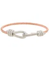 Meshmerise 18k Rose Gold Vermeil 0.12 Ct. Tw. Diamond Mesh Bangle