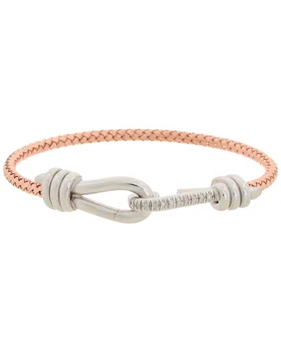 MESHMERISE MESHMERISE 18K ROSE GOLD VERMEIL 0.12 CT. TW. DIAMOND MESH BANGLE