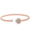 Meshmerise 18k Rose Gold Vermeil 0.12 Ct. Tw. Diamond Mesh Bangle