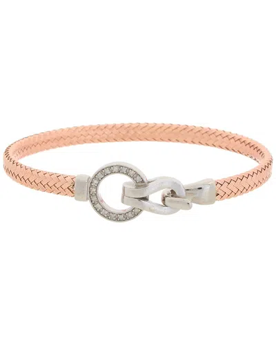 Meshmerise 18k Rose Gold Vermeil 0.15 Ct. Tw. Diamond Mesh Bangle