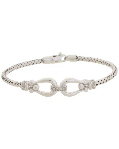 Meshmerise 18k Rose Gold Vermeil 0.15 Ct. Tw. Diamond Mesh Bangle In Metallic