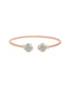 Meshmerise 18k Rose Gold Vermeil 0.15 Ct. Tw. Diamond Mesh Bangle Bracelet