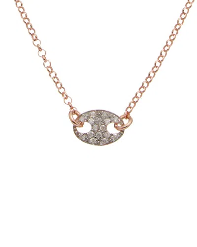 Meshmerise 18k Rose Gold Vermeil 0.15 Ct. Tw. Diamond Necklace