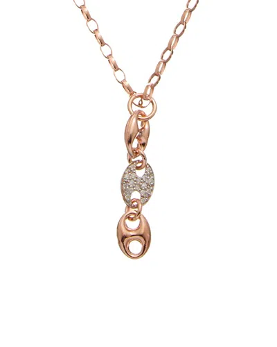 Meshmerise 18k Rose Gold Vermeil 0.15 Ct. Tw. Diamond Necklace