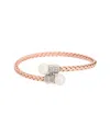 Meshmerise 18k Rose Gold Vermeil 0.15 Ct. Tw. Diamond Pearl Mesh Bangle Bracelet