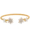 Meshmerise 18k Rose Gold Vermeil 0.20 Ct. Tw. Diamond Mesh Bangle