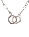 Meshmerise 18k Vermeil 0.20 Ct. Tw. Diamond Double Ring Necklace