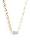 Meshmerise Birthstone Necklace In Yellow-march