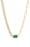 Meshmerise Birthstone Necklace In Yellow-may