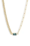 Meshmerise Birthstone Necklace In Yellow-september