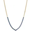 Meshmerise Colorful Crystal V-front Chain Necklace In Gray