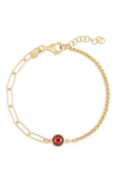 MESHMERISE MESHMERISE CRYSTAL STATION MIX CHAIN BRACELET