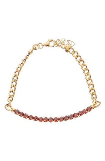 MESHMERISE MESHMERISE CUBIC ZIRCONIA CHAIN BRACELET