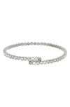 Meshmerise Cz Bangle Bracelet In Black