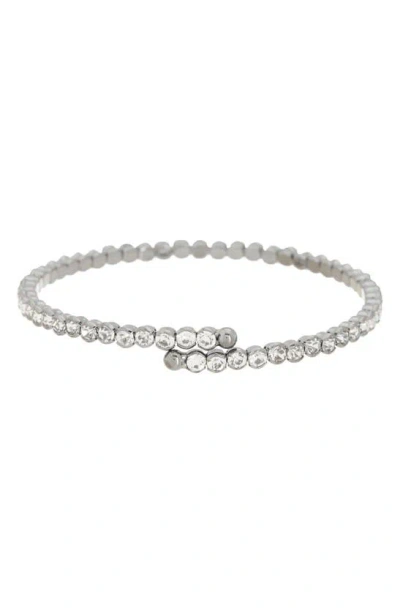 Meshmerise Cz Bangle Bracelet In Black