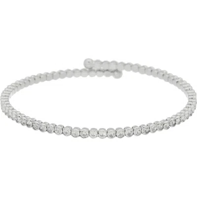 Meshmerise Cz Bangle Bracelet In White/silver