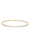 Meshmerise Cz Bangle Bracelet In Yellow Gold