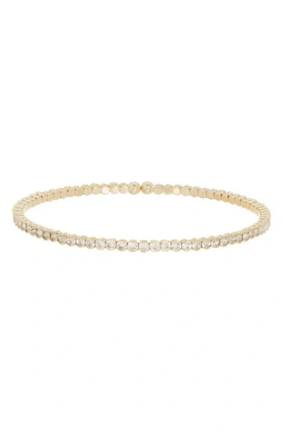 Meshmerise Cz Bangle Bracelet In Yellow Gold