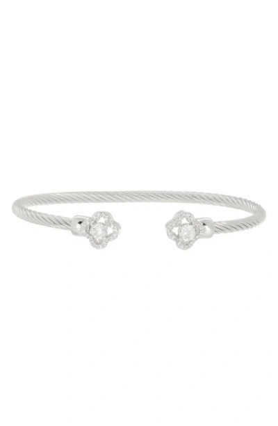 Meshmerise Cz Cuff Bracelet In Silver