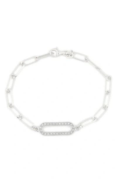Meshmerise Diamond Accent Link Bracelet In White