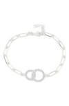 Meshmerise Diamond Accent Link Bracelet In White