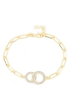 Meshmerise Diamond Accent Link Bracelet In Gold