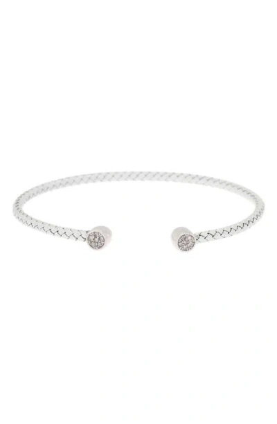 Meshmerise Diamond Bangle Bracelet In White