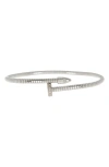 Meshmerise Diamond Bangle Bracelet In White