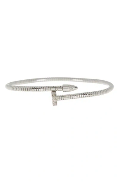 Meshmerise Diamond Bangle Bracelet In White