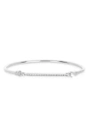 Meshmerise Diamond Bar Bangle Bracelet In White Gold