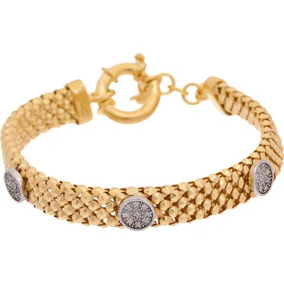 MESHMERISE MESHMERISE DIAMOND CIRCLE CHAIN BRACELET