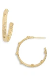 Meshmerise Diamond Hoop Earrings In Yellow Gold