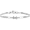 Meshmerise Diamond Infinity Bangle Bracelet In White Gold