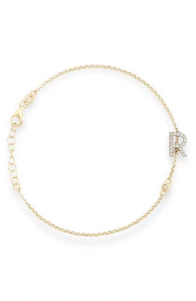 Meshmerise Diamond Initial Bezel Bracelet In Burgundy